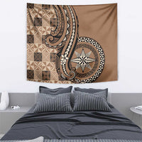 Tonga Ngatu Tapestry Vintage Brown Manulua Motifs LT7 - Polynesian Pride