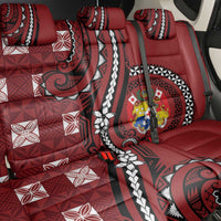 Tonga Ngatu Back Car Seat Cover Iconic Red Manulua Motifs LT7 - Polynesian Pride