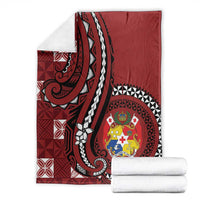 Tonga Ngatu Blanket Iconic Red Manulua Motifs LT7 - Polynesian Pride