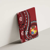 Tonga Ngatu Canvas Wall Art Iconic Red Manulua Motifs LT7 - Polynesian Pride