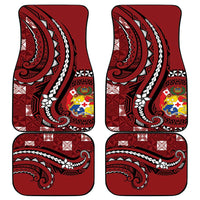 Tonga Ngatu Car Mats Iconic Red Manulua Motifs LT7 - Polynesian Pride