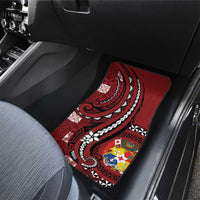 Tonga Ngatu Car Mats Iconic Red Manulua Motifs LT7 - Polynesian Pride
