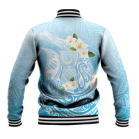 Guam Fishhook Mix Guasali Flowers Baseball Jacket Dreaming Turquoise LT7 - Polynesian Pride