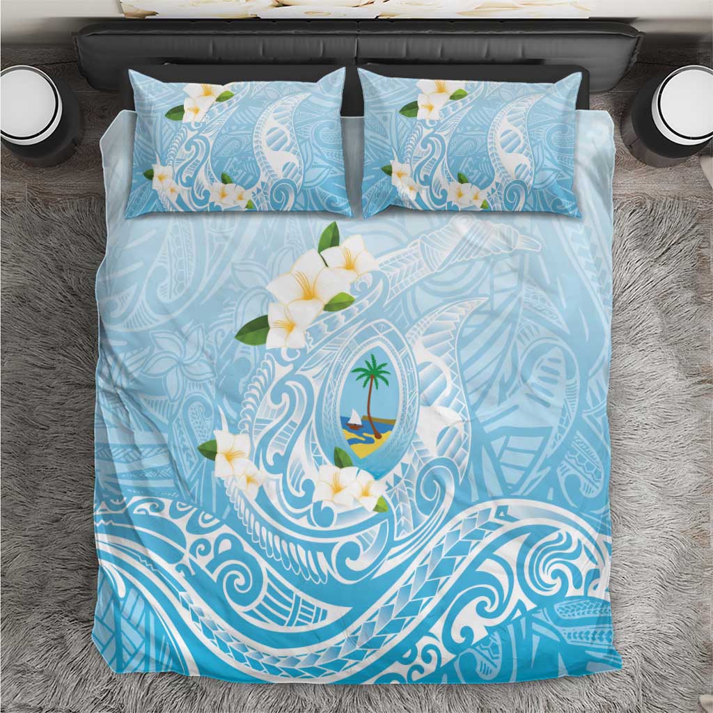 Guam Fishhook Mix Guasali Flowers Bedding Set Dreaming Turquoise LT7 Turquoise - Polynesian Pride