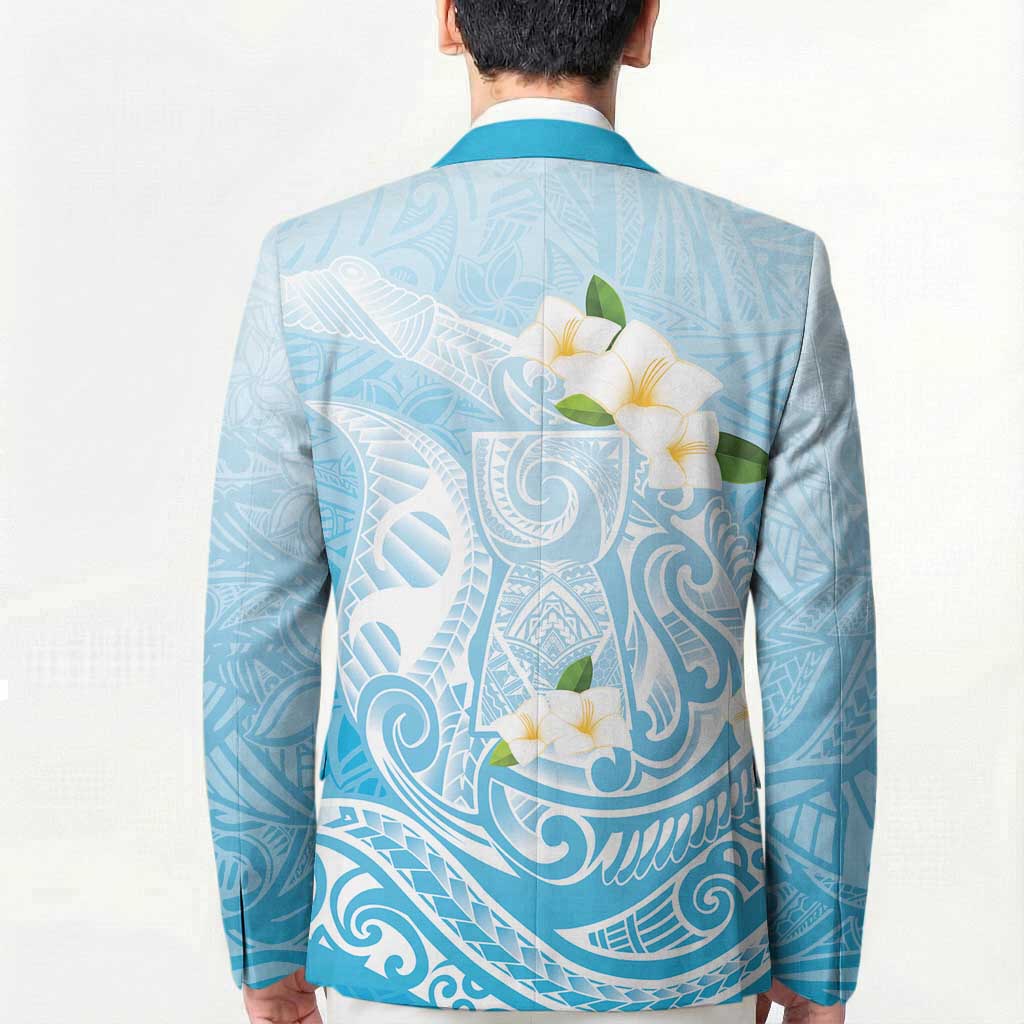 Guam Fishhook Mix Guasali Flowers Blazer Dreaming Turquoise LT7 - Polynesian Pride