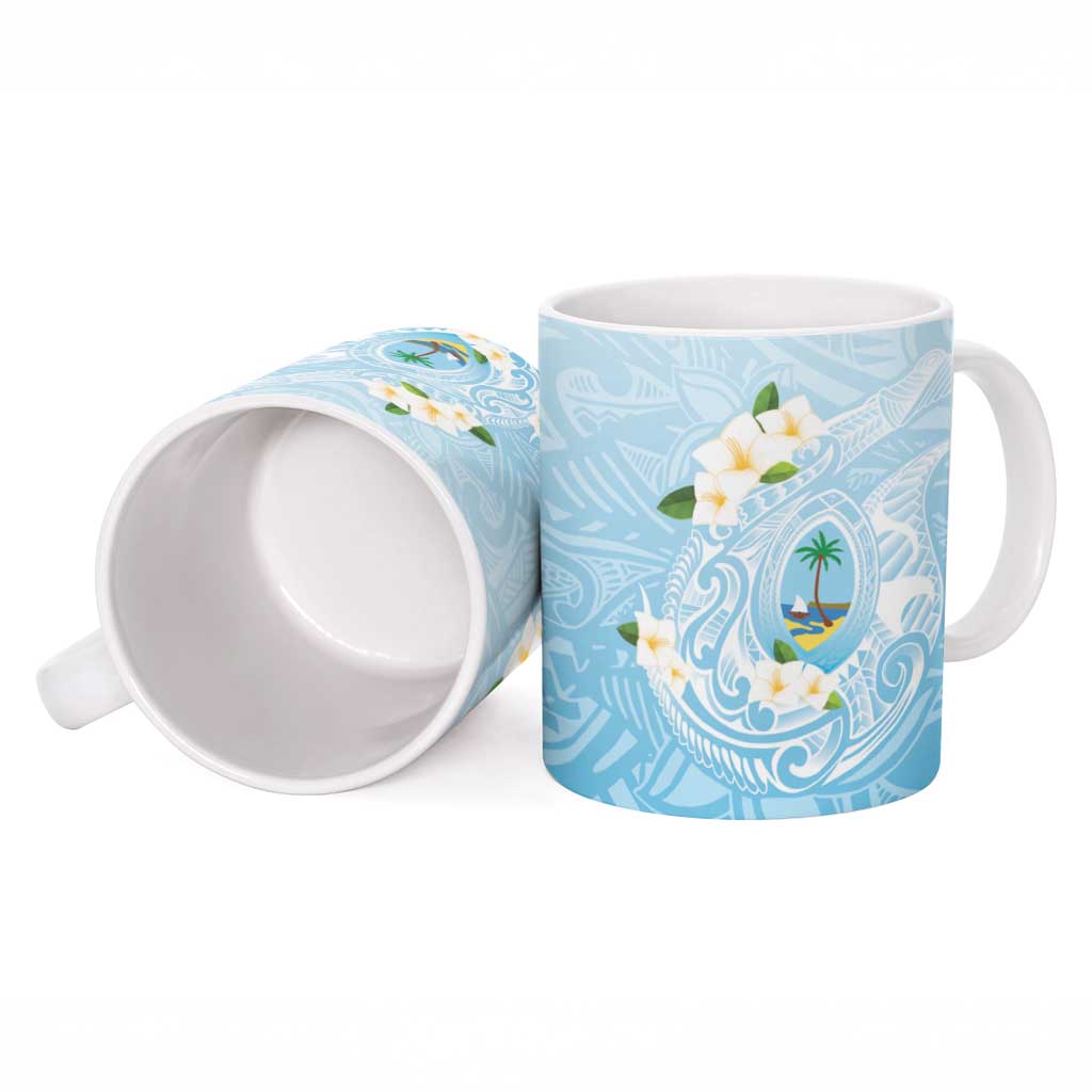 Guam Fishhook Mix Guasali Flowers Ceramic Mug Dreaming Turquoise LT7 - Polynesian Pride