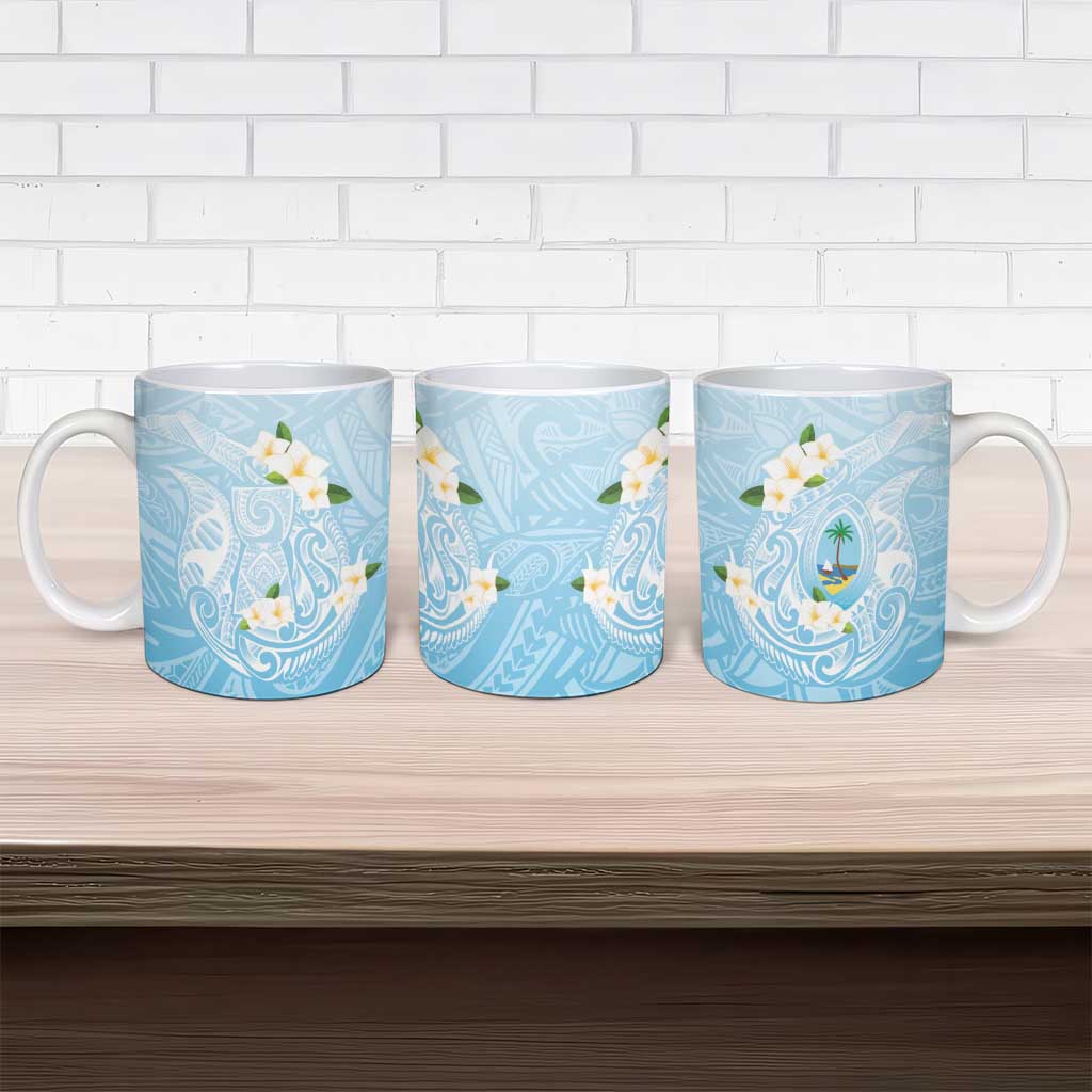 Guam Fishhook Mix Guasali Flowers Ceramic Mug Dreaming Turquoise LT7 - Polynesian Pride