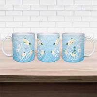 Guam Fishhook Mix Guasali Flowers Ceramic Mug Dreaming Turquoise LT7 - Polynesian Pride