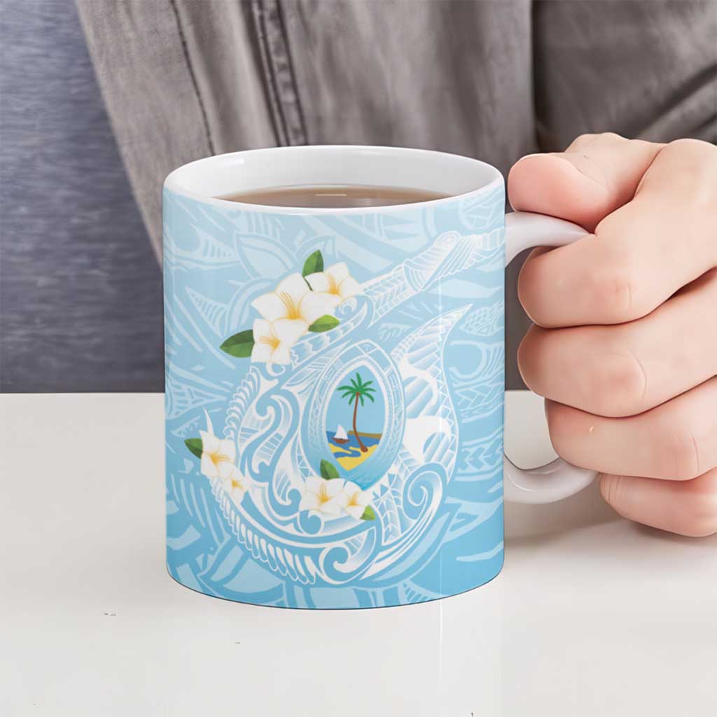 Guam Fishhook Mix Guasali Flowers Ceramic Mug Dreaming Turquoise LT7 - Polynesian Pride