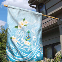 Guam Fishhook Mix Guasali Flowers Garden Flag Dreaming Turquoise LT7 - Polynesian Pride
