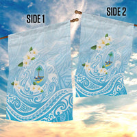 Guam Fishhook Mix Guasali Flowers Garden Flag Dreaming Turquoise LT7 - Polynesian Pride