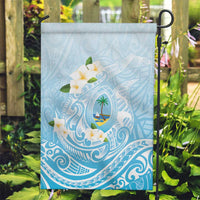 Guam Fishhook Mix Guasali Flowers Garden Flag Dreaming Turquoise LT7 Garden Flag Turquoise - Polynesian Pride