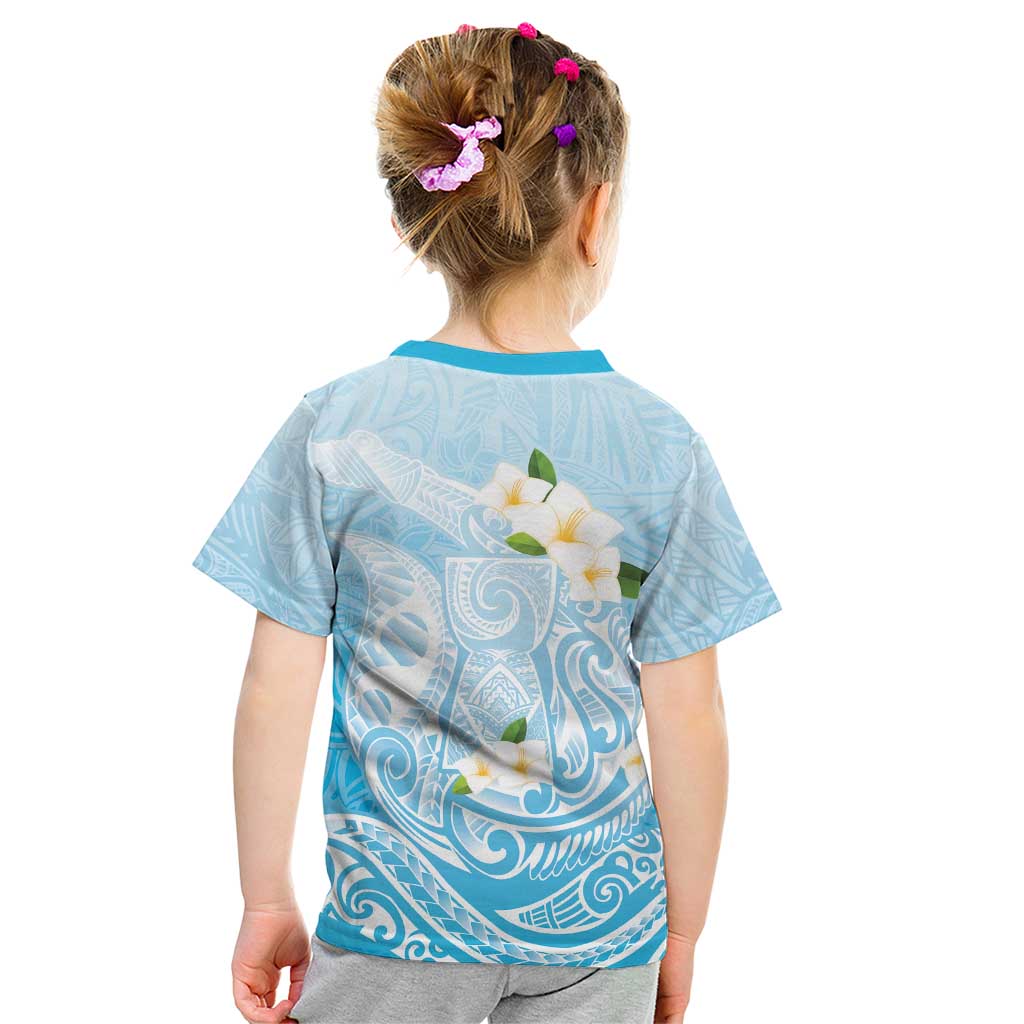 Guam Fishhook Mix Guasali Flowers Kid T Shirt Dreaming Turquoise LT7 - Polynesian Pride
