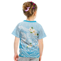 Guam Fishhook Mix Guasali Flowers Kid T Shirt Dreaming Turquoise LT7 - Polynesian Pride