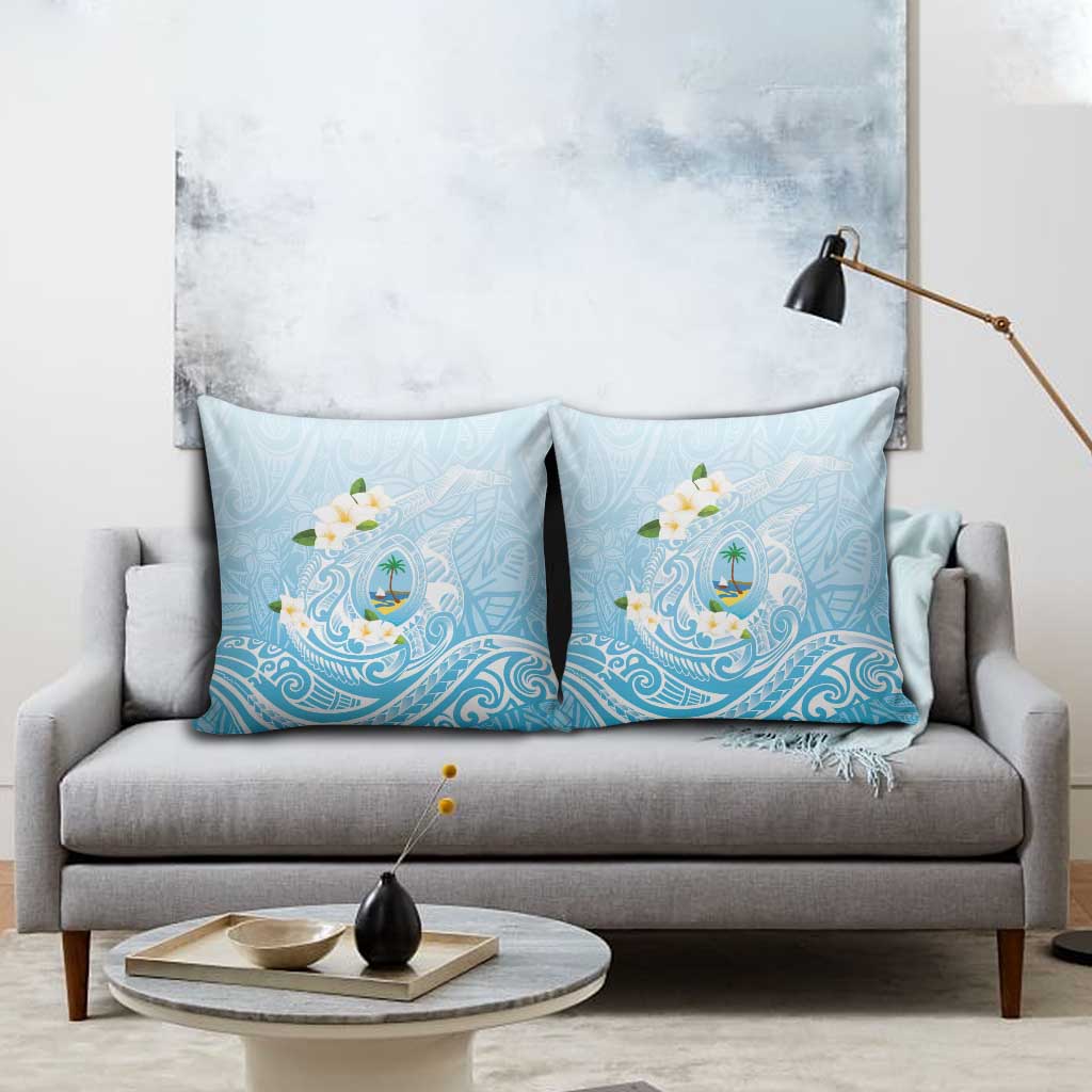 Guam Fishhook Mix Guasali Flowers Pillow Cover Dreaming Turquoise LT7 - Polynesian Pride