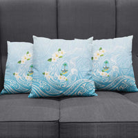 Guam Fishhook Mix Guasali Flowers Pillow Cover Dreaming Turquoise LT7 - Polynesian Pride