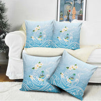 Guam Fishhook Mix Guasali Flowers Pillow Cover Dreaming Turquoise LT7 - Polynesian Pride