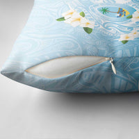 Guam Fishhook Mix Guasali Flowers Pillow Cover Dreaming Turquoise LT7 - Polynesian Pride