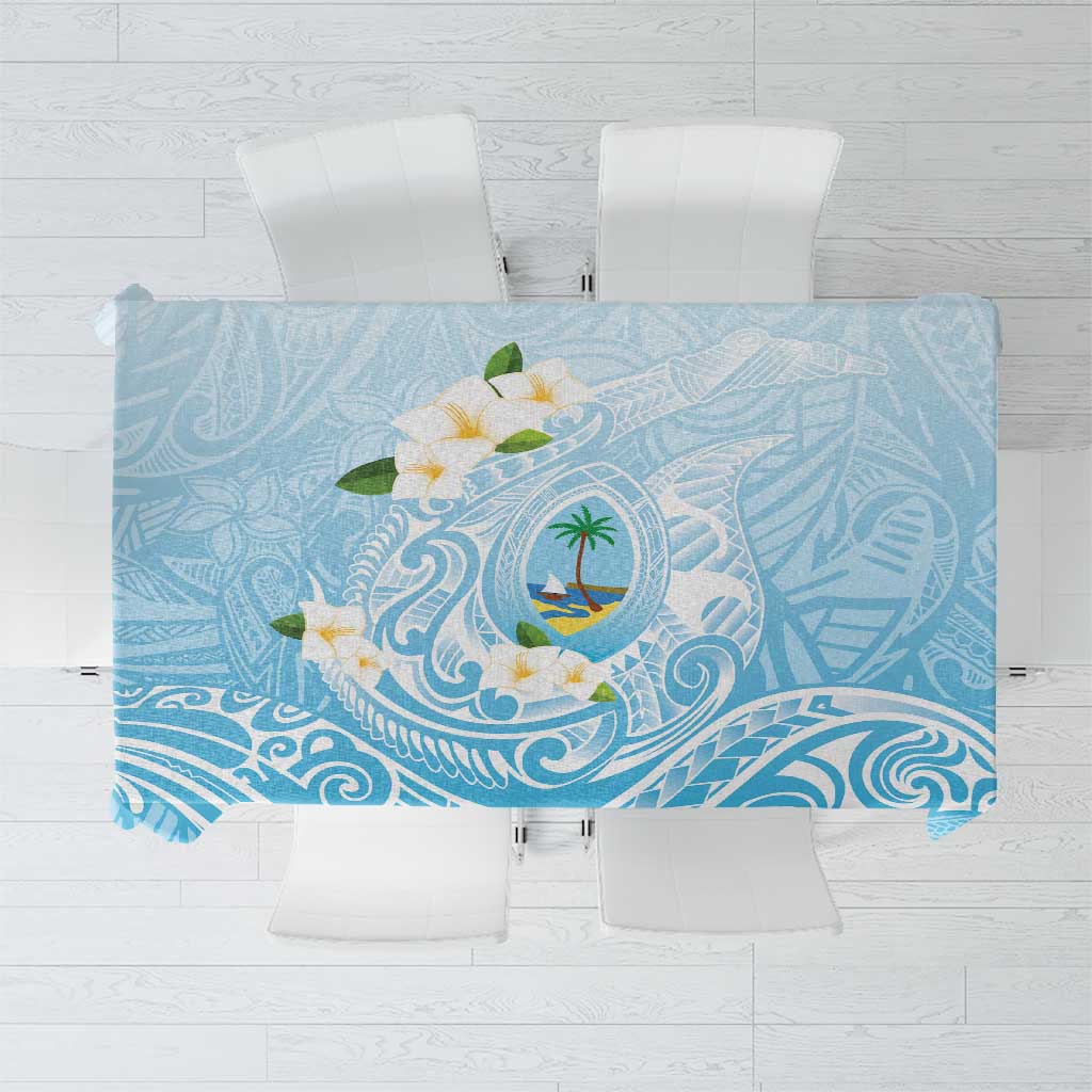 Guam Fishhook Mix Guasali Flowers Tablecloth Dreaming Turquoise LT7 Turquoise - Polynesian Pride