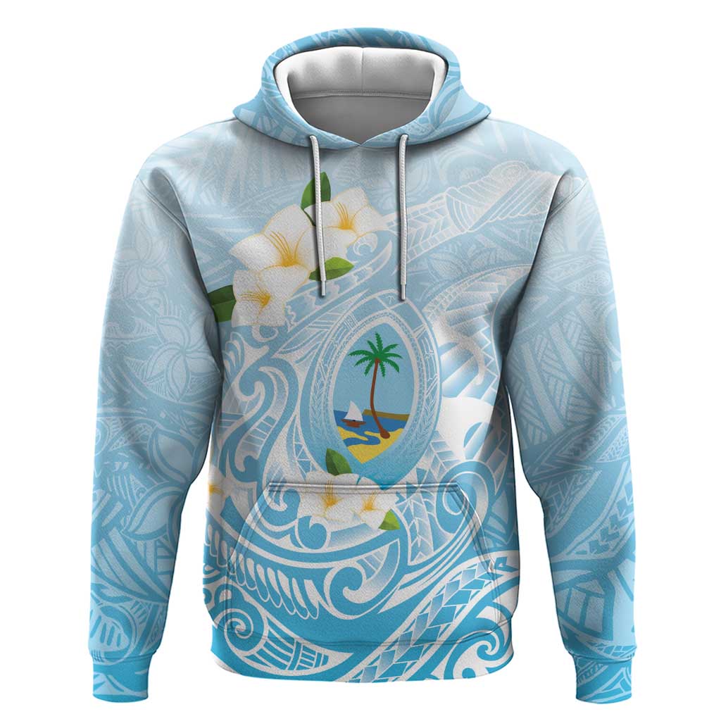 Guam Fishhook Mix Guasali Flowers Zip Hoodie Dreaming Turquoise LT7 Pullover Hoodie Turquoise - Polynesian Pride
