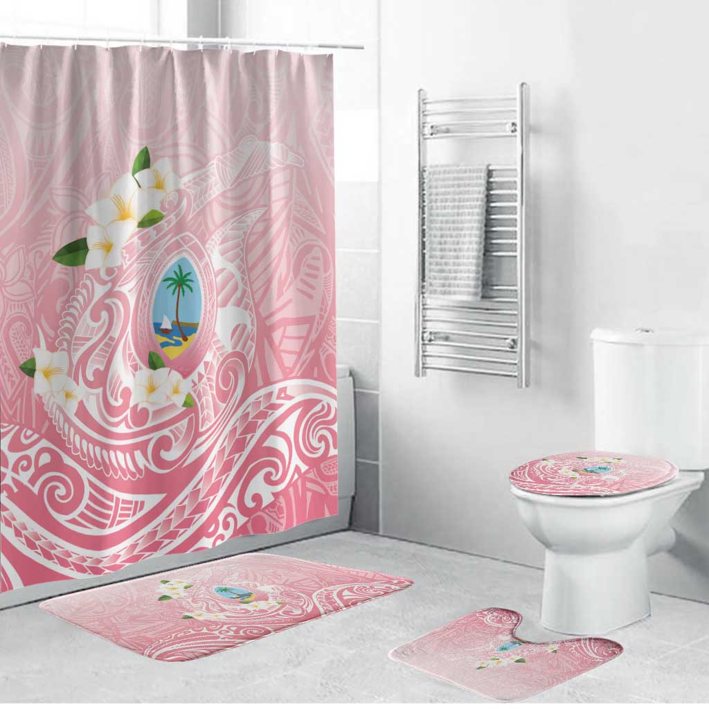 Guam Fishhook Mix Guasali Flowers Bathroom Set Dreaming Coral LT7 Bathroom Set (4 pcs) Pink - Polynesian Pride