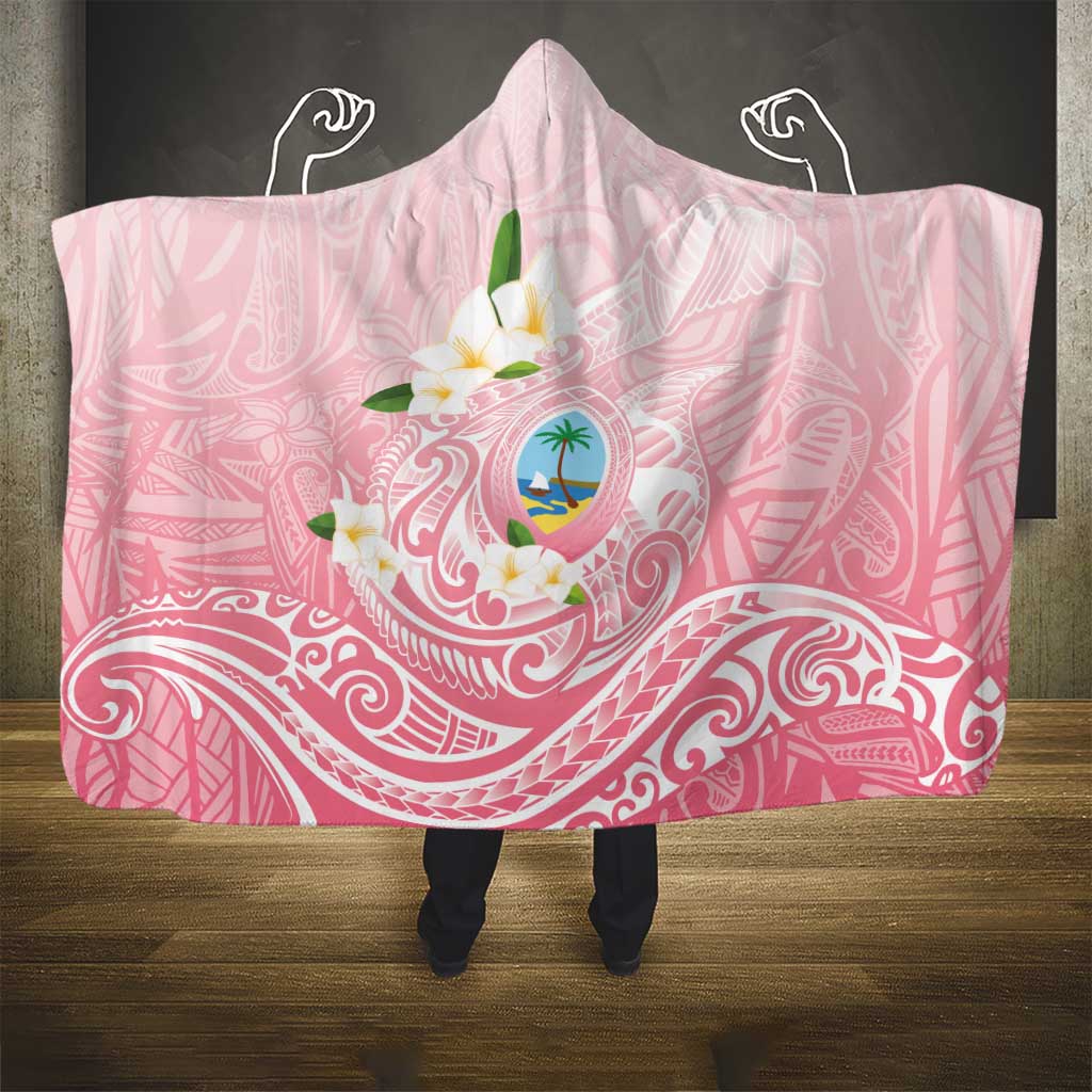 Guam Fishhook Mix Guasali Flowers Hooded Blanket Dreaming Coral LT7 - Polynesian Pride