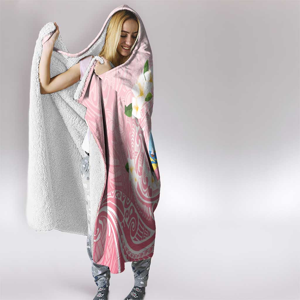 Guam Fishhook Mix Guasali Flowers Hooded Blanket Dreaming Coral LT7 - Polynesian Pride