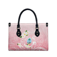 Guam Fishhook Mix Guasali Flowers Leather Bag Dreaming Coral LT7 - Polynesian Pride