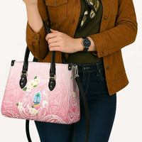 Guam Fishhook Mix Guasali Flowers Leather Bag Dreaming Coral LT7 - Polynesian Pride