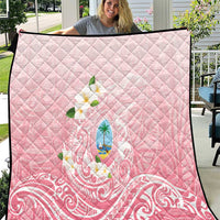 Guam Fishhook Mix Guasali Flowers Quilt Dreaming Coral LT7 Pink - Polynesian Pride