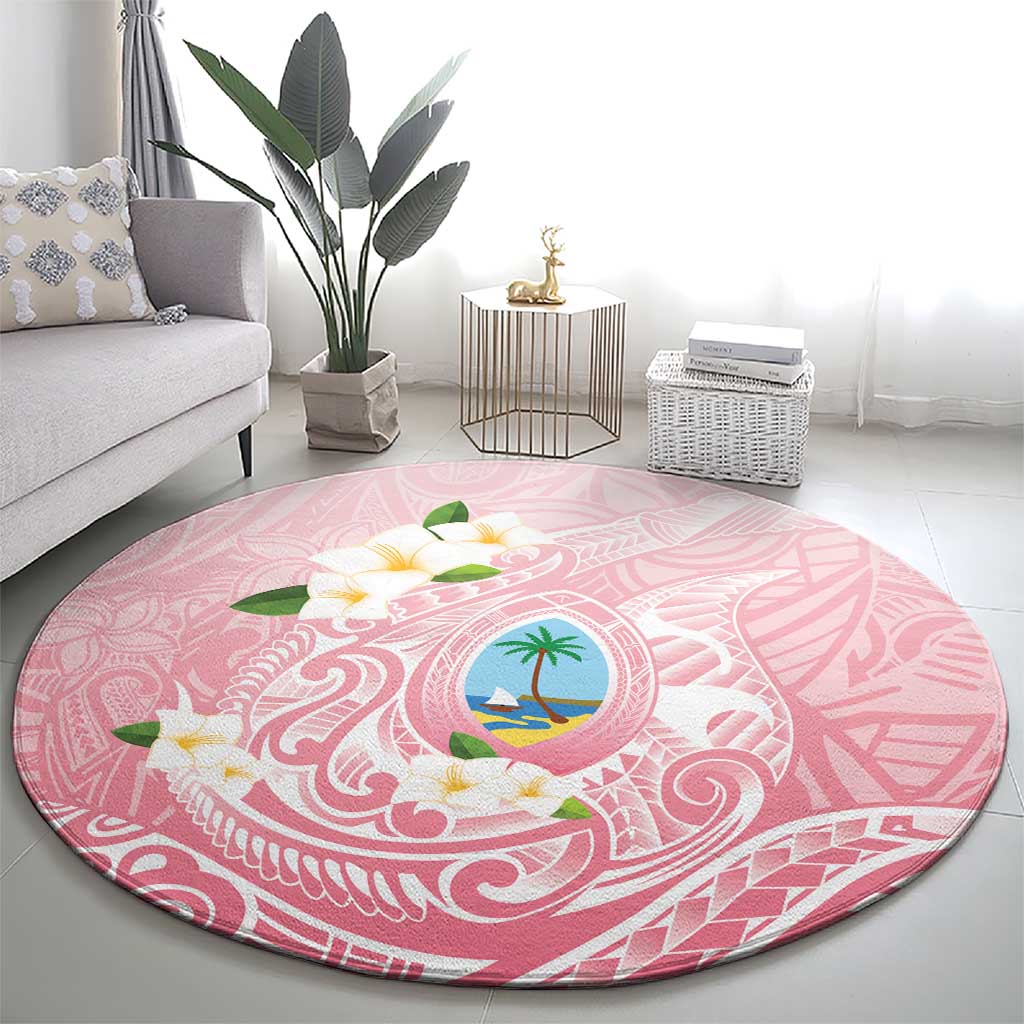 Guam Fishhook Mix Guasali Flowers Round Carpet Dreaming Coral LT7 - Polynesian Pride