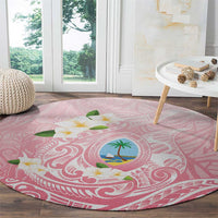 Guam Fishhook Mix Guasali Flowers Round Carpet Dreaming Coral LT7 - Polynesian Pride