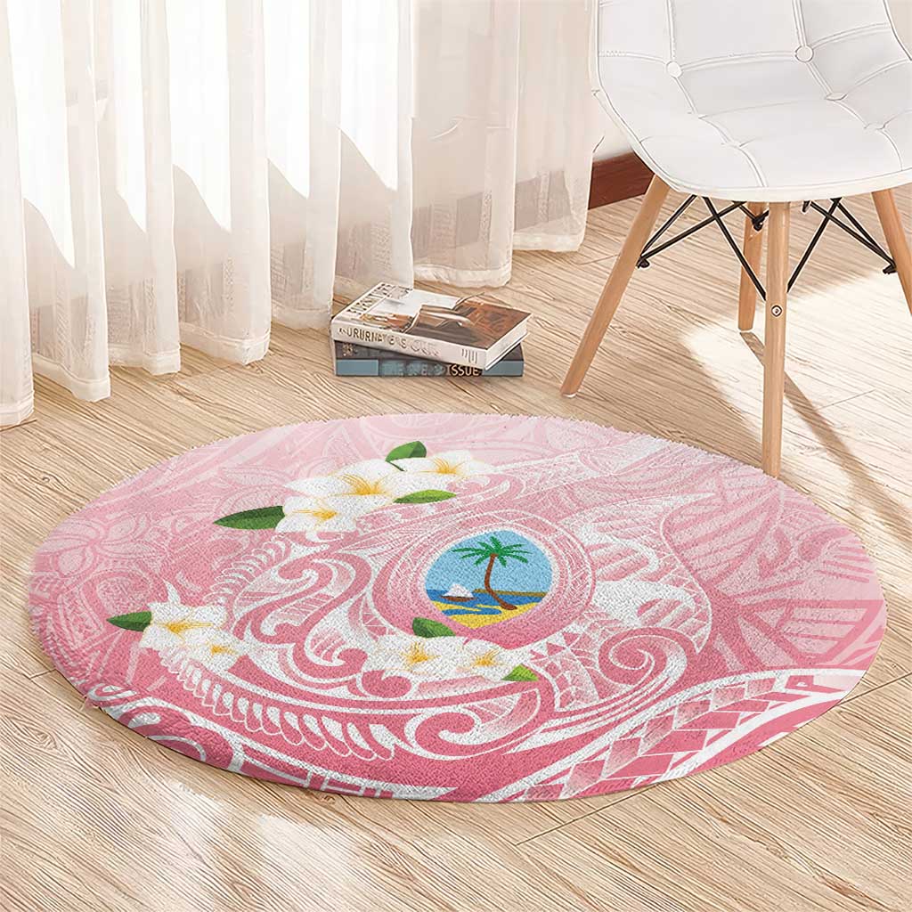 Guam Fishhook Mix Guasali Flowers Round Carpet Dreaming Coral LT7 - Polynesian Pride