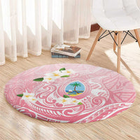 Guam Fishhook Mix Guasali Flowers Round Carpet Dreaming Coral LT7 - Polynesian Pride
