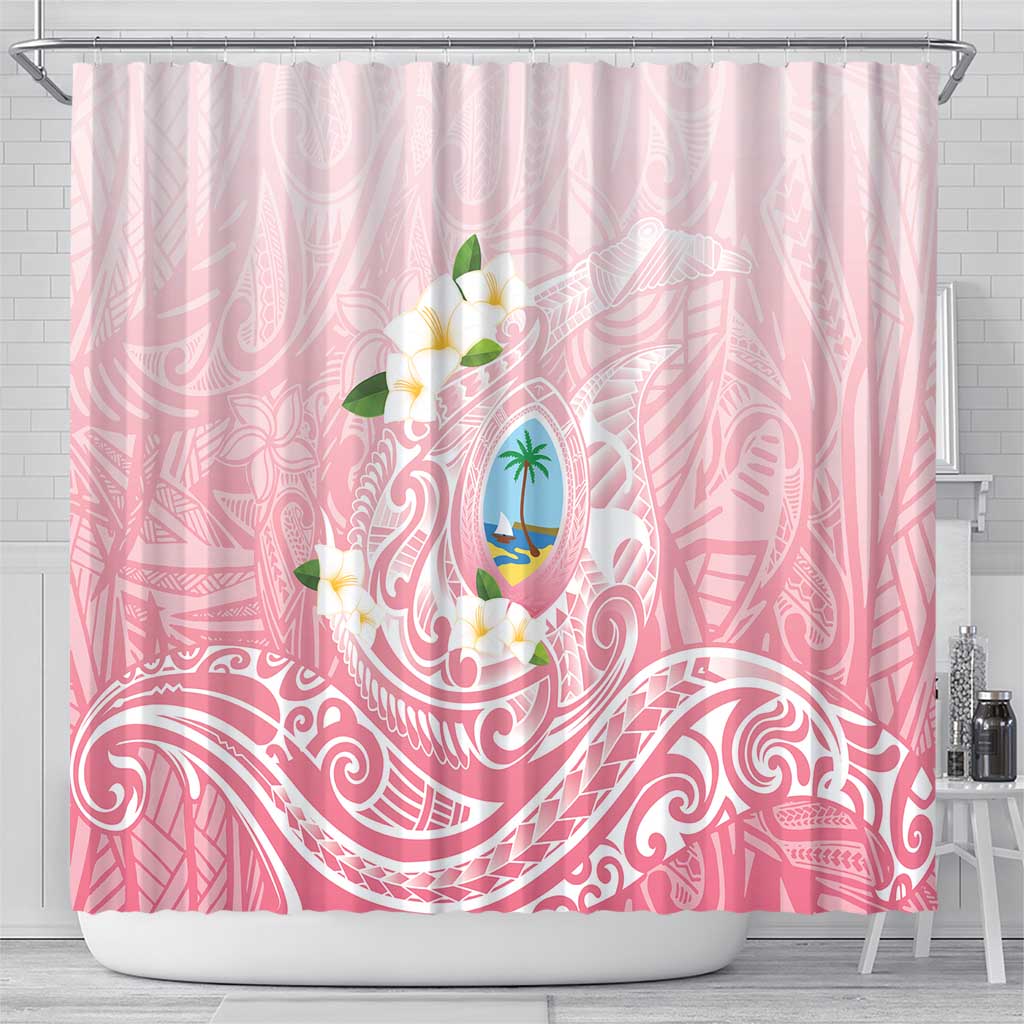Guam Fishhook Mix Guasali Flowers Shower Curtain Dreaming Coral LT7 - Polynesian Pride