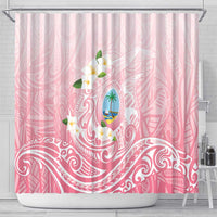 Guam Fishhook Mix Guasali Flowers Shower Curtain Dreaming Coral LT7 - Polynesian Pride