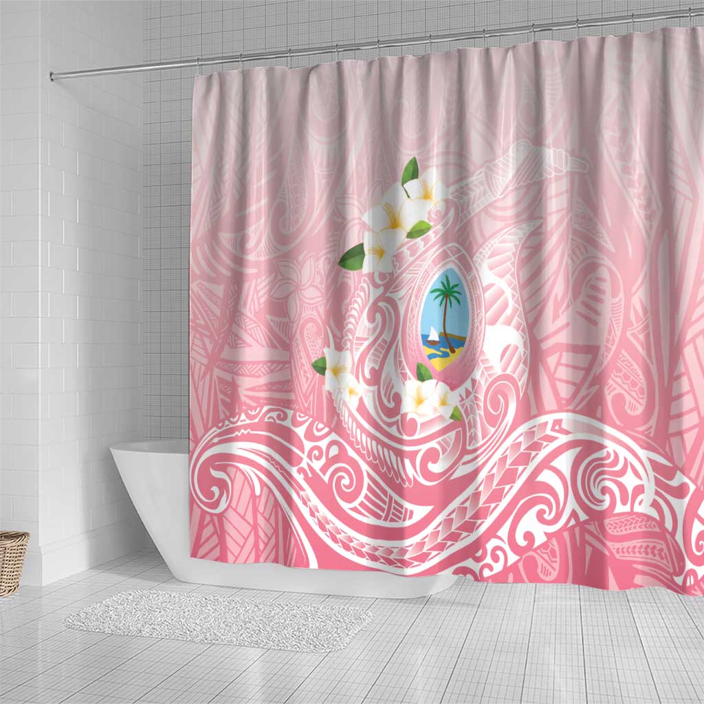 Guam Fishhook Mix Guasali Flowers Shower Curtain Dreaming Coral LT7 - Polynesian Pride