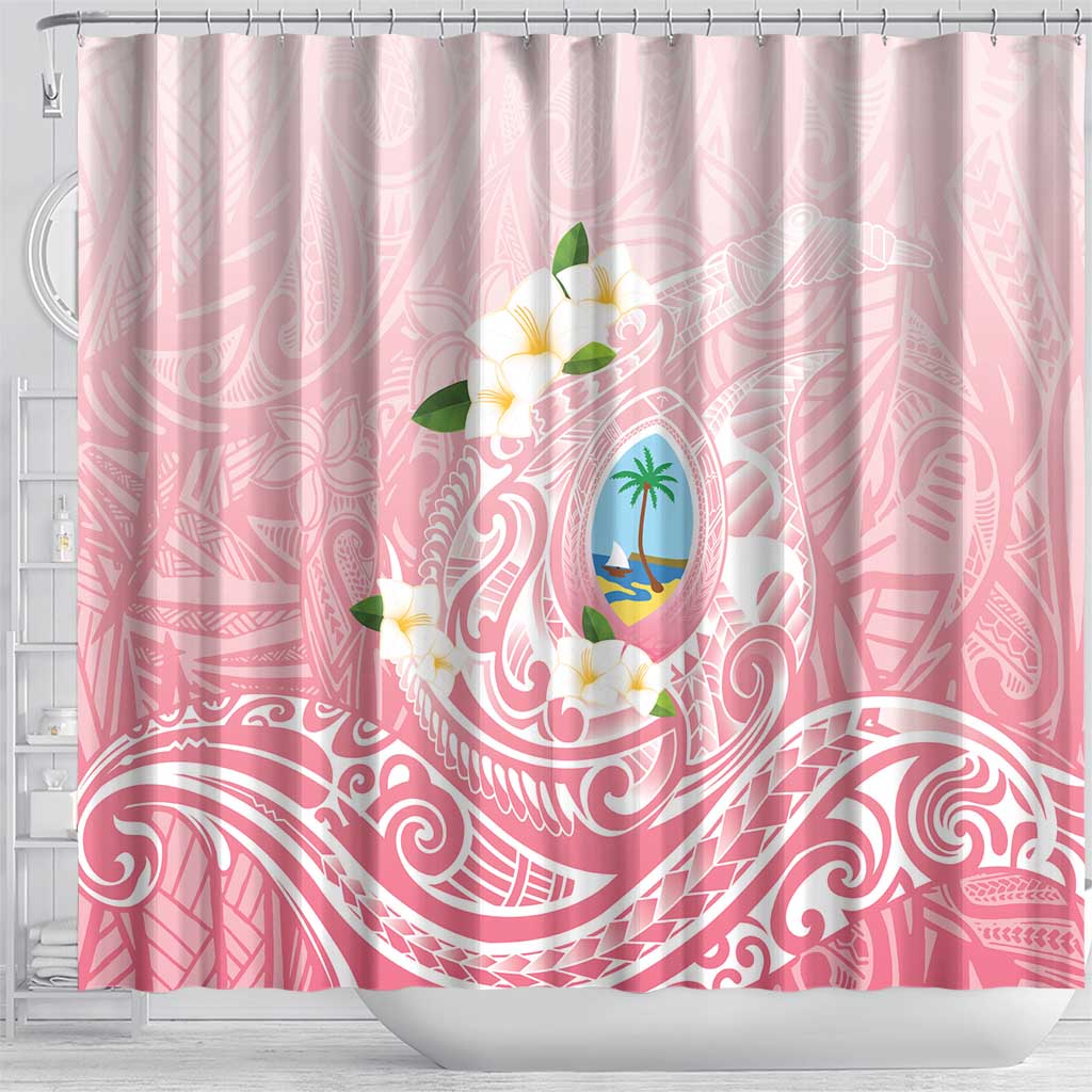 Guam Fishhook Mix Guasali Flowers Shower Curtain Dreaming Coral LT7 - Polynesian Pride