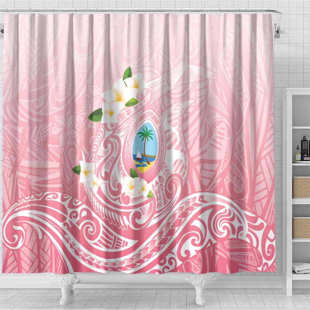 Guam Fishhook Mix Guasali Flowers Shower Curtain Dreaming Coral LT7 - Polynesian Pride