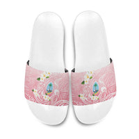 Guam Fishhook Mix Guasali Flowers Slide Sandals Dreaming Coral LT7 Pink - Polynesian Pride