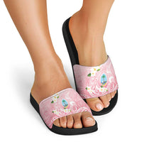 Guam Fishhook Mix Guasali Flowers Slide Sandals Dreaming Coral LT7 - Polynesian Pride