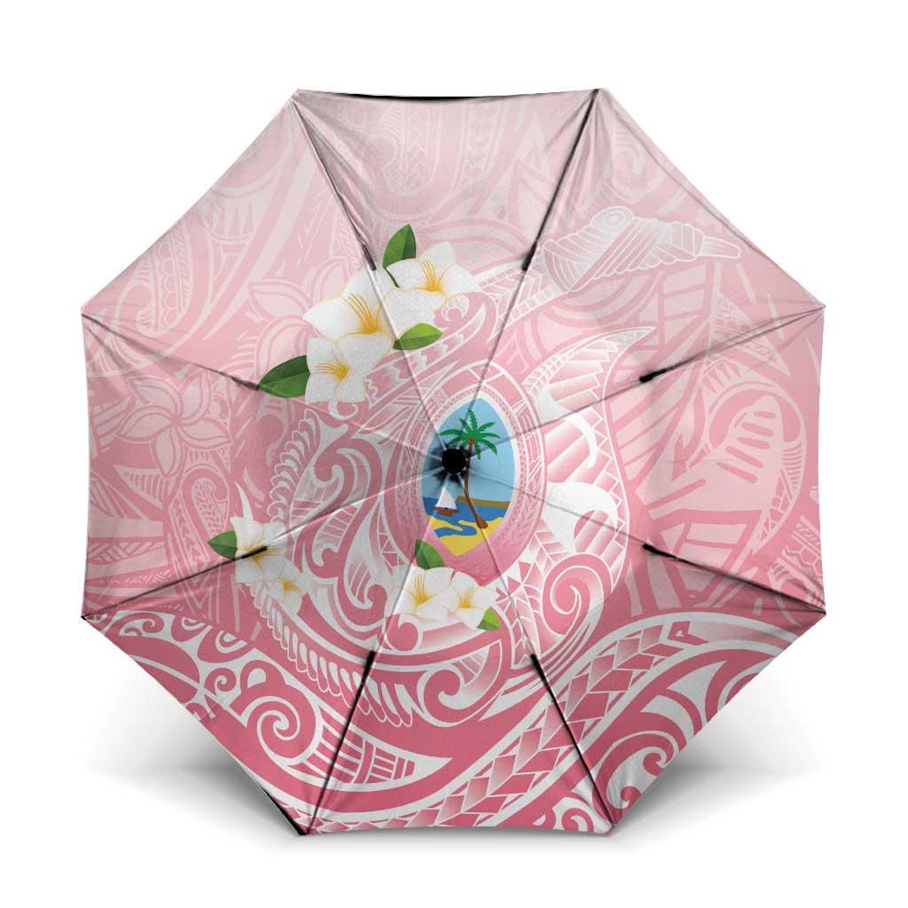 Guam Fishhook Mix Guasali Flowers Umbrella Dreaming Coral LT7 One Size Folded 11.42 inch Opened Diameter 37.4 inch Pink - Polynesian Pride