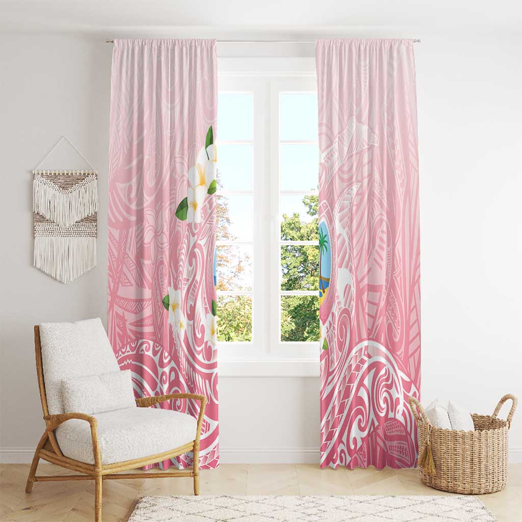 Guam Fishhook Mix Guasali Flowers Window Curtain Dreaming Coral LT7 - Polynesian Pride