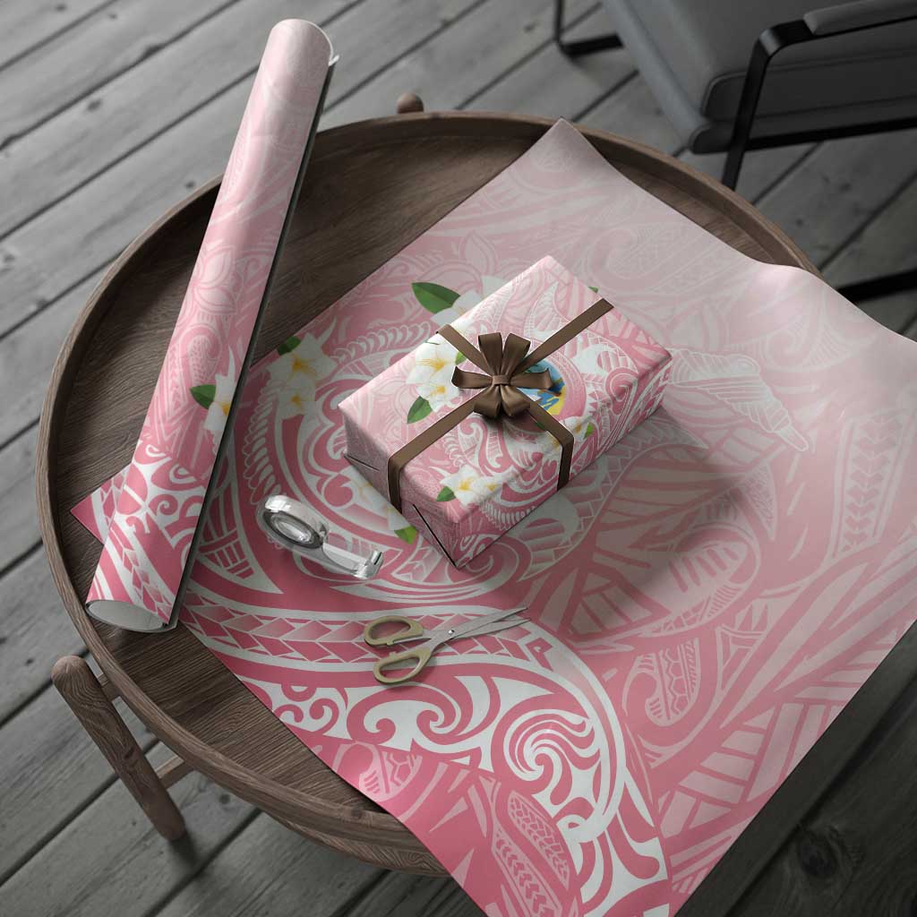 Guam Fishhook Mix Guasali Flowers Wrapping Paper Dreaming Coral LT7 - Polynesian Pride