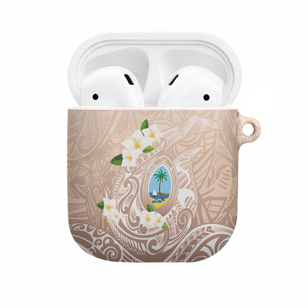Guam Fishhook Mix Guasali Flowers AirPods Case Dreaming Hazel LT7 Beige - Polynesian Pride