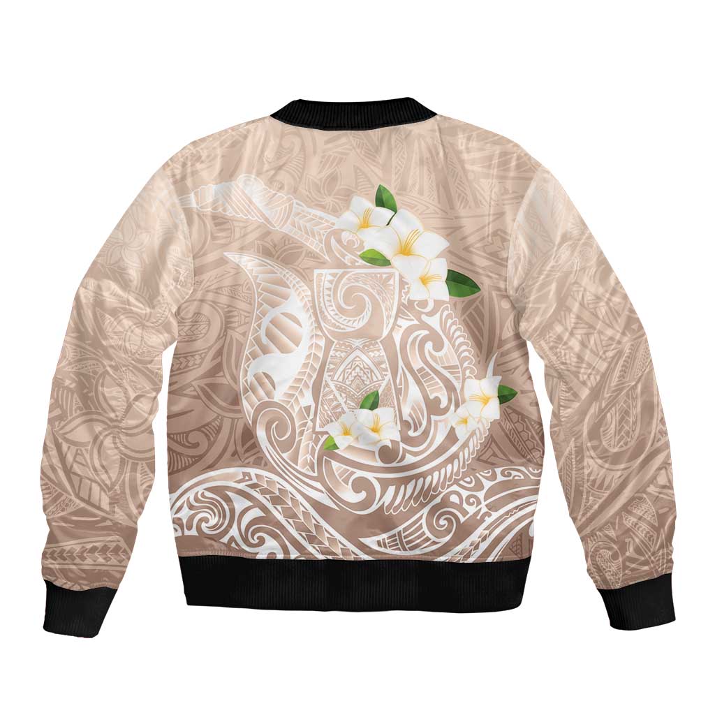 Guam Fishhook Mix Guasali Flowers Bomber Jacket Dreaming Hazel LT7 - Polynesian Pride