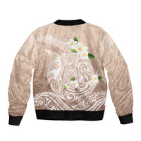 Guam Fishhook Mix Guasali Flowers Bomber Jacket Dreaming Hazel LT7 - Polynesian Pride