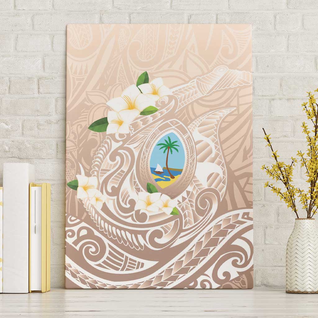 Guam Fishhook Mix Guasali Flowers Canvas Wall Art Dreaming Hazel LT7 Without Frame Beige - Polynesian Pride