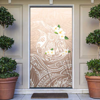 Guam Fishhook Mix Guasali Flowers Door Cover Dreaming Hazel LT7 Beige - Polynesian Pride