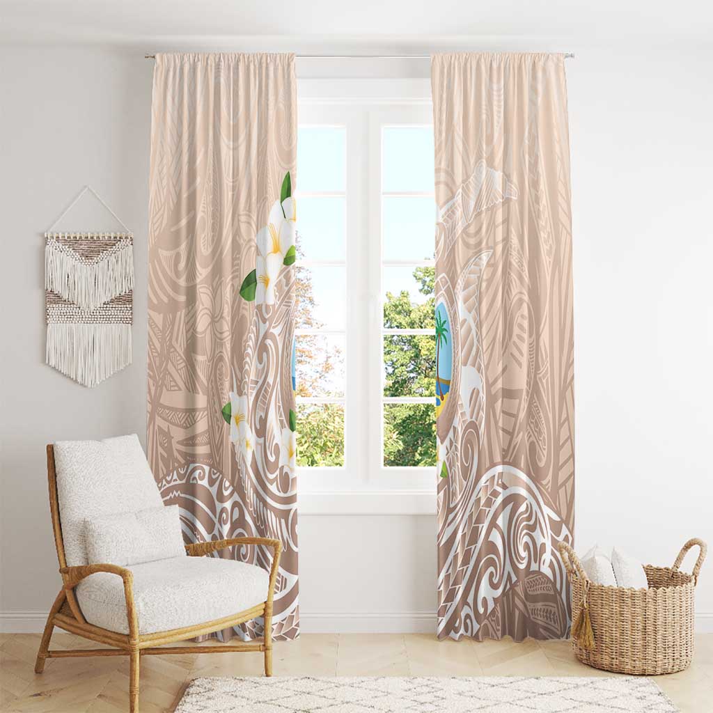 Guam Fishhook Mix Guasali Flowers Window Curtain Dreaming Hazel LT7 - Polynesian Pride